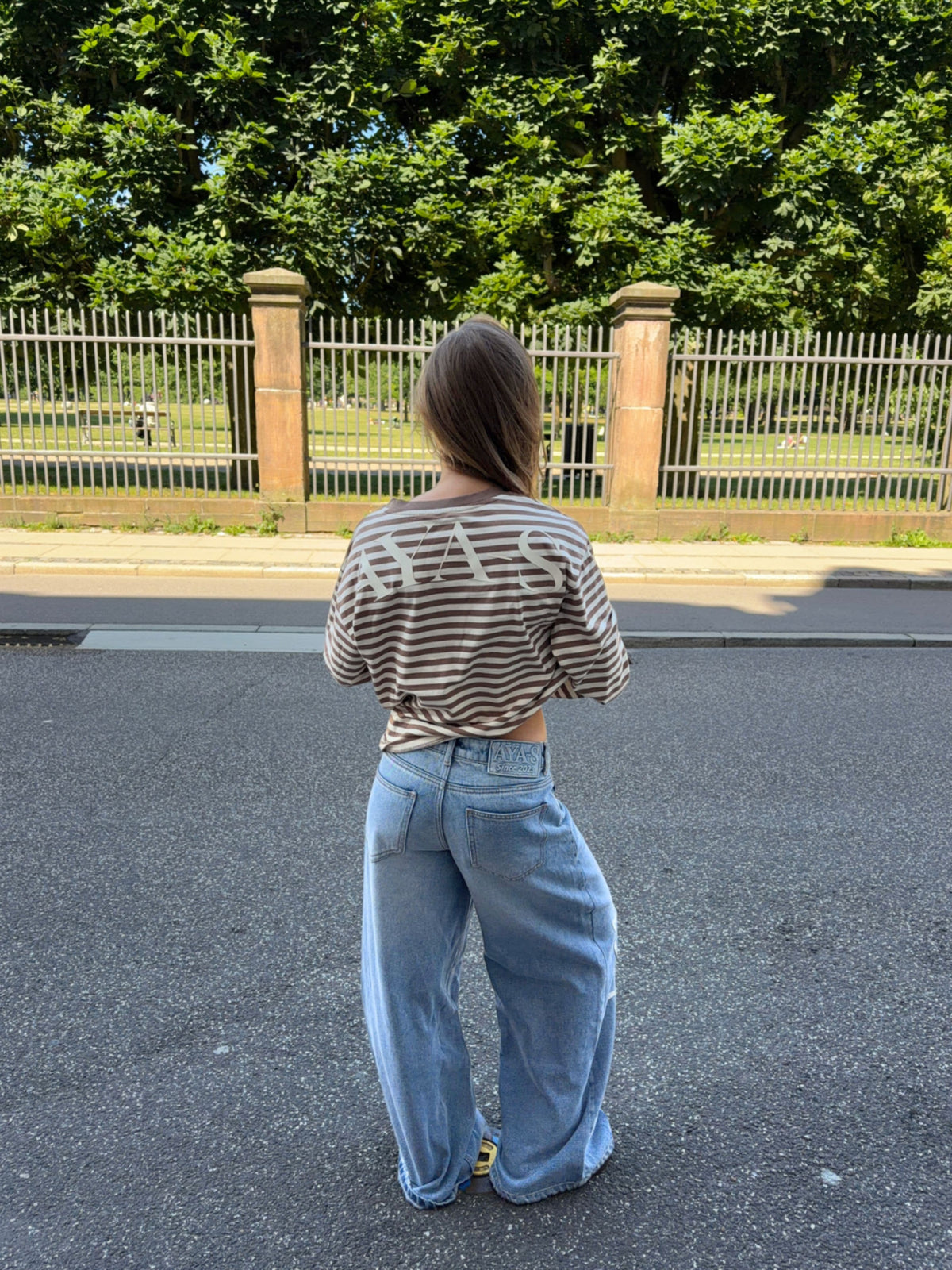 Lumi Striped Polo Light Brown