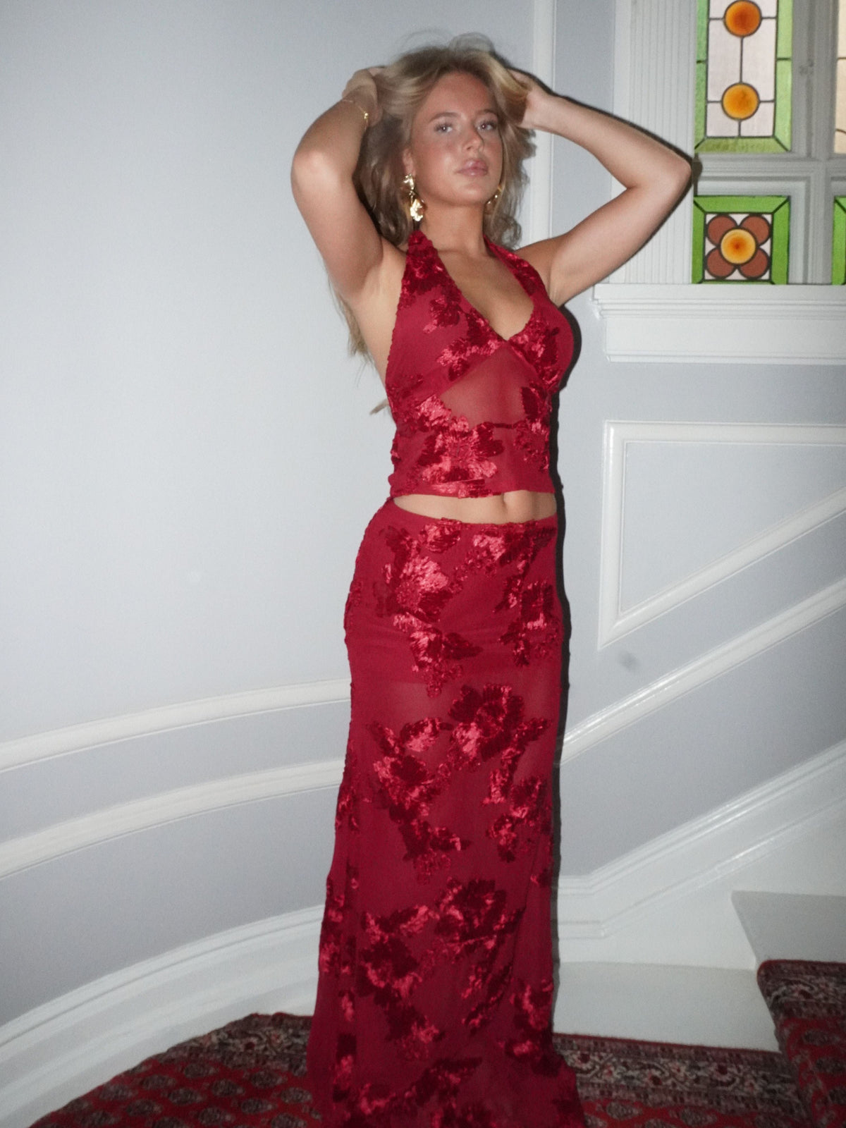 Kivo Mesh Top Red