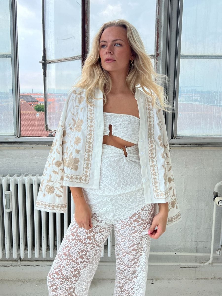 Alma Lace Top White