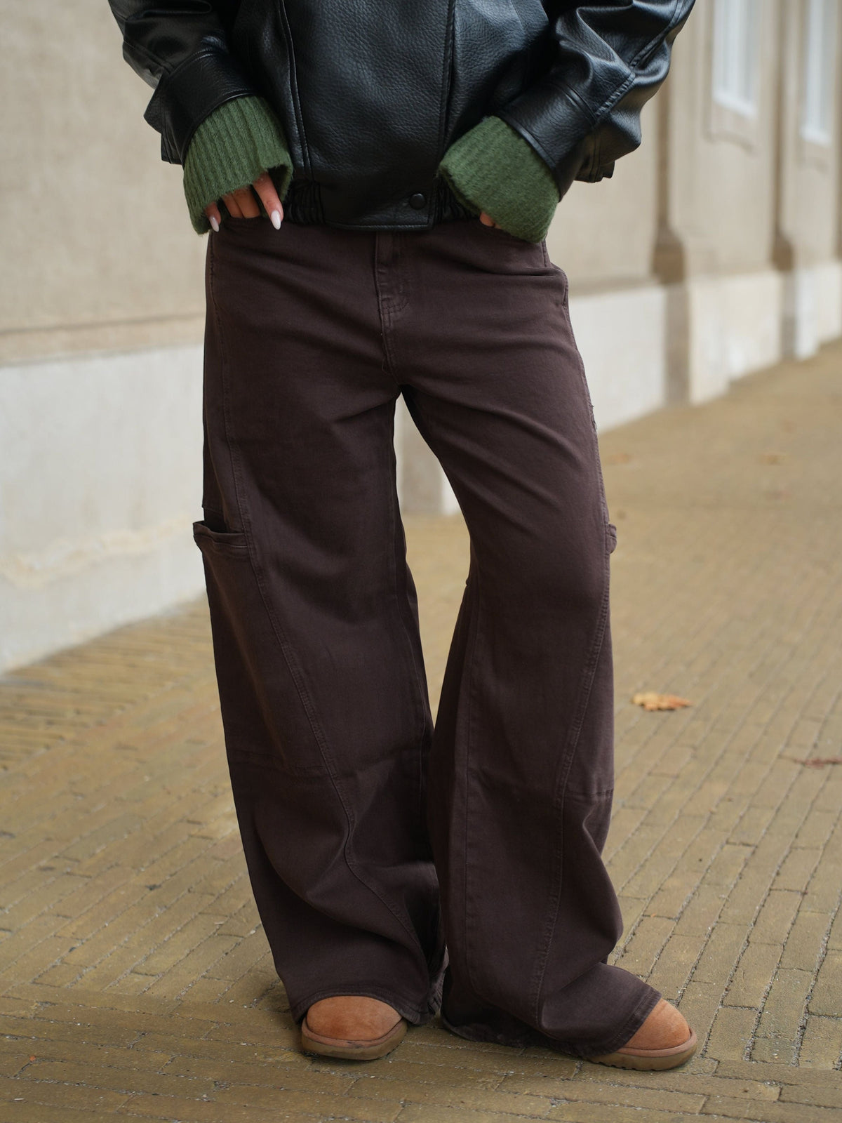 Althea Pocket Jeans Brown