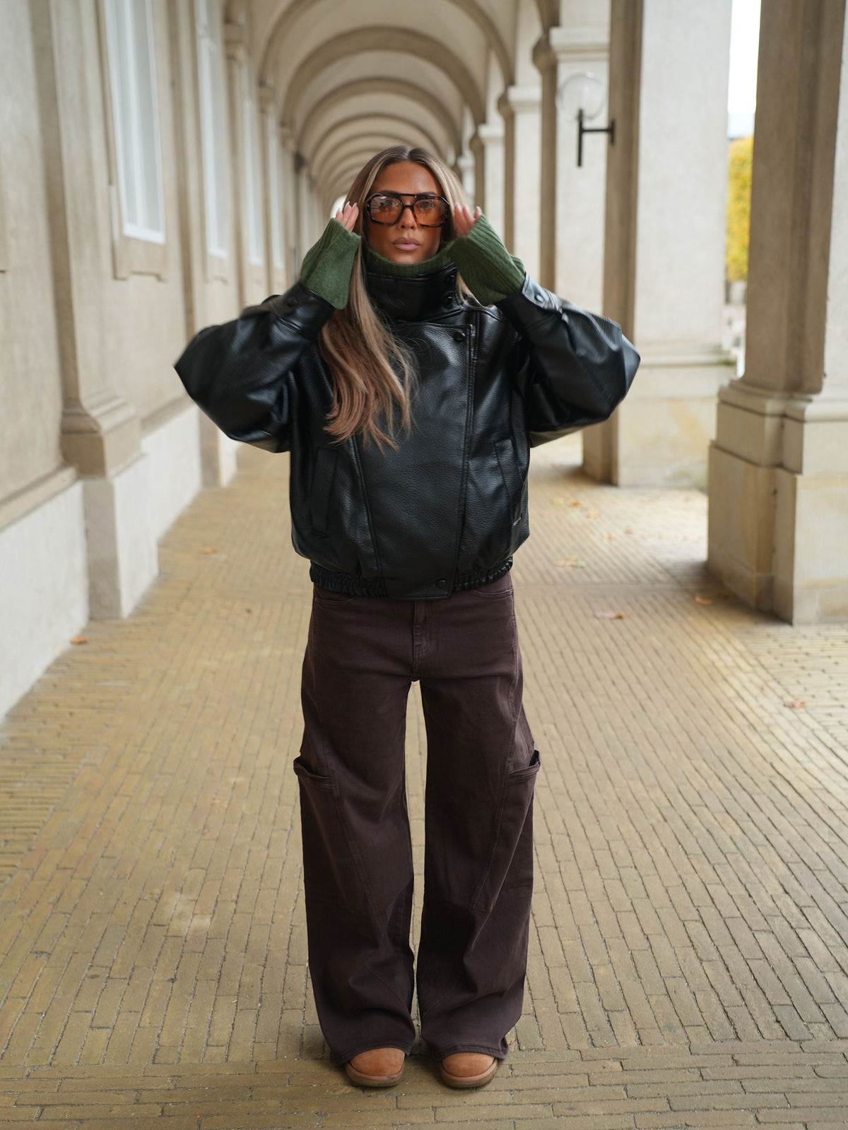 Althea Pocket Jeans Brown
