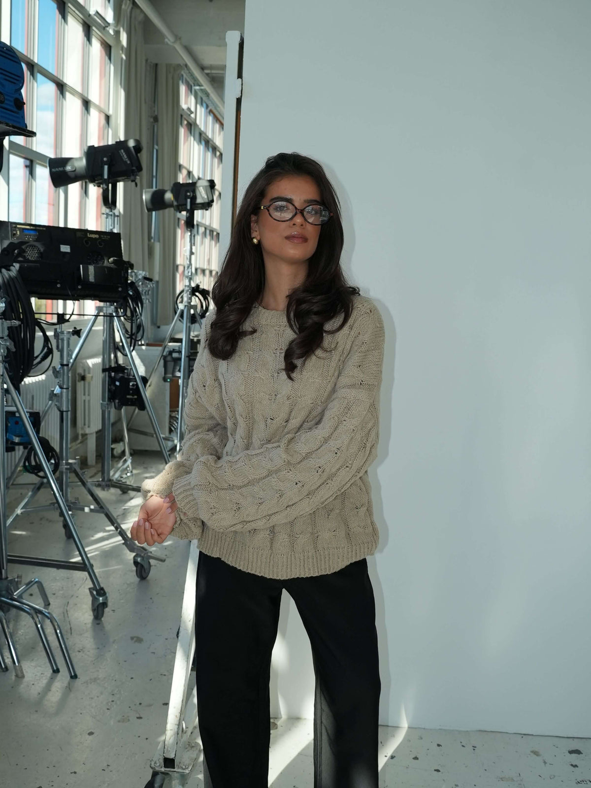 Anora Chunky Sweater Beige