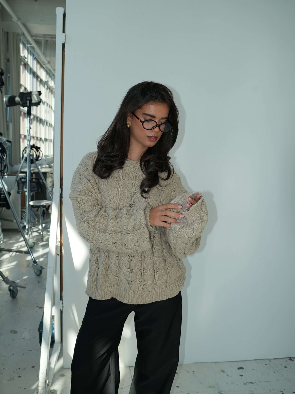Anora Chunky Sweater Beige