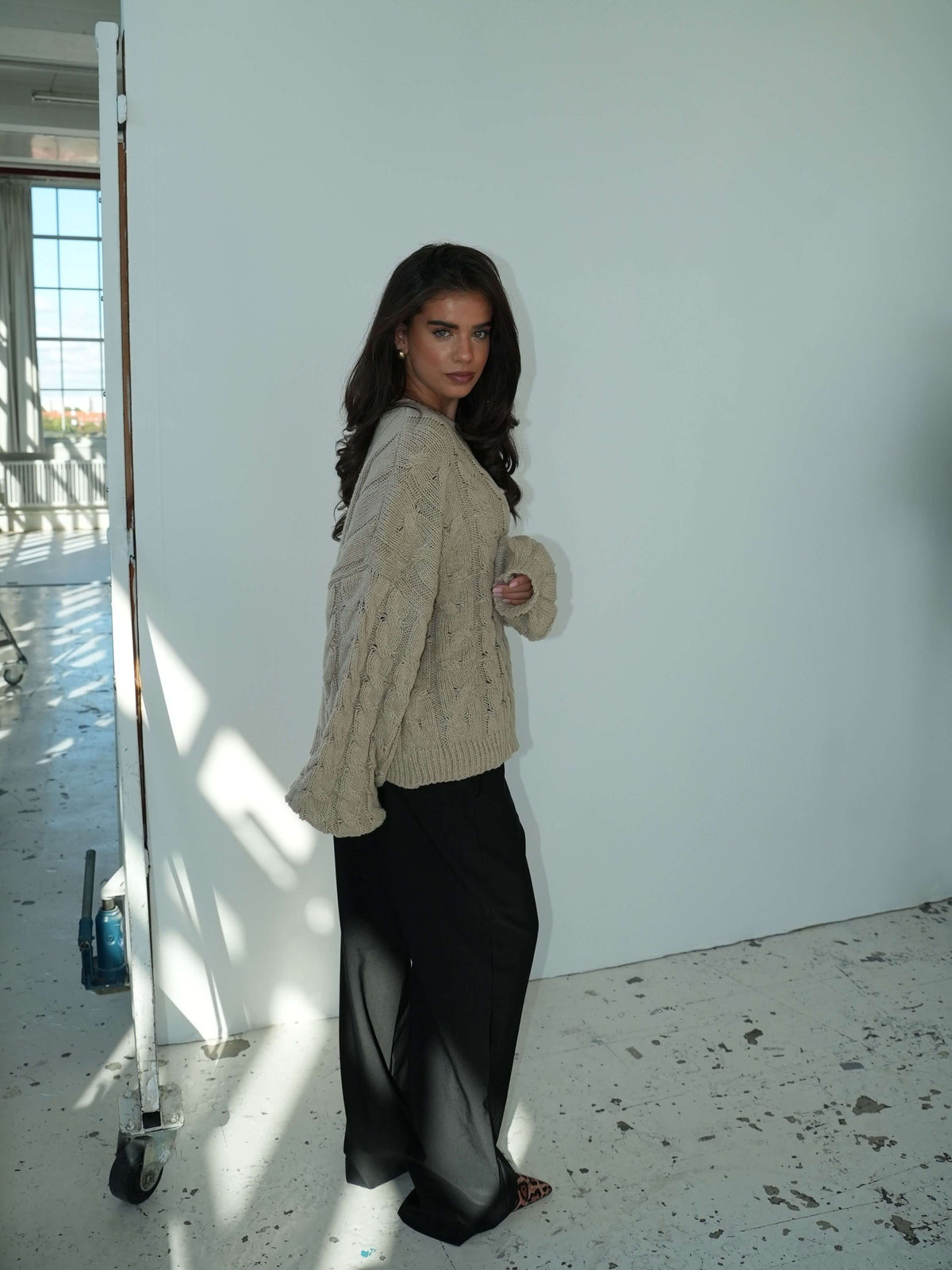 Anora Chunky Sweater Beige