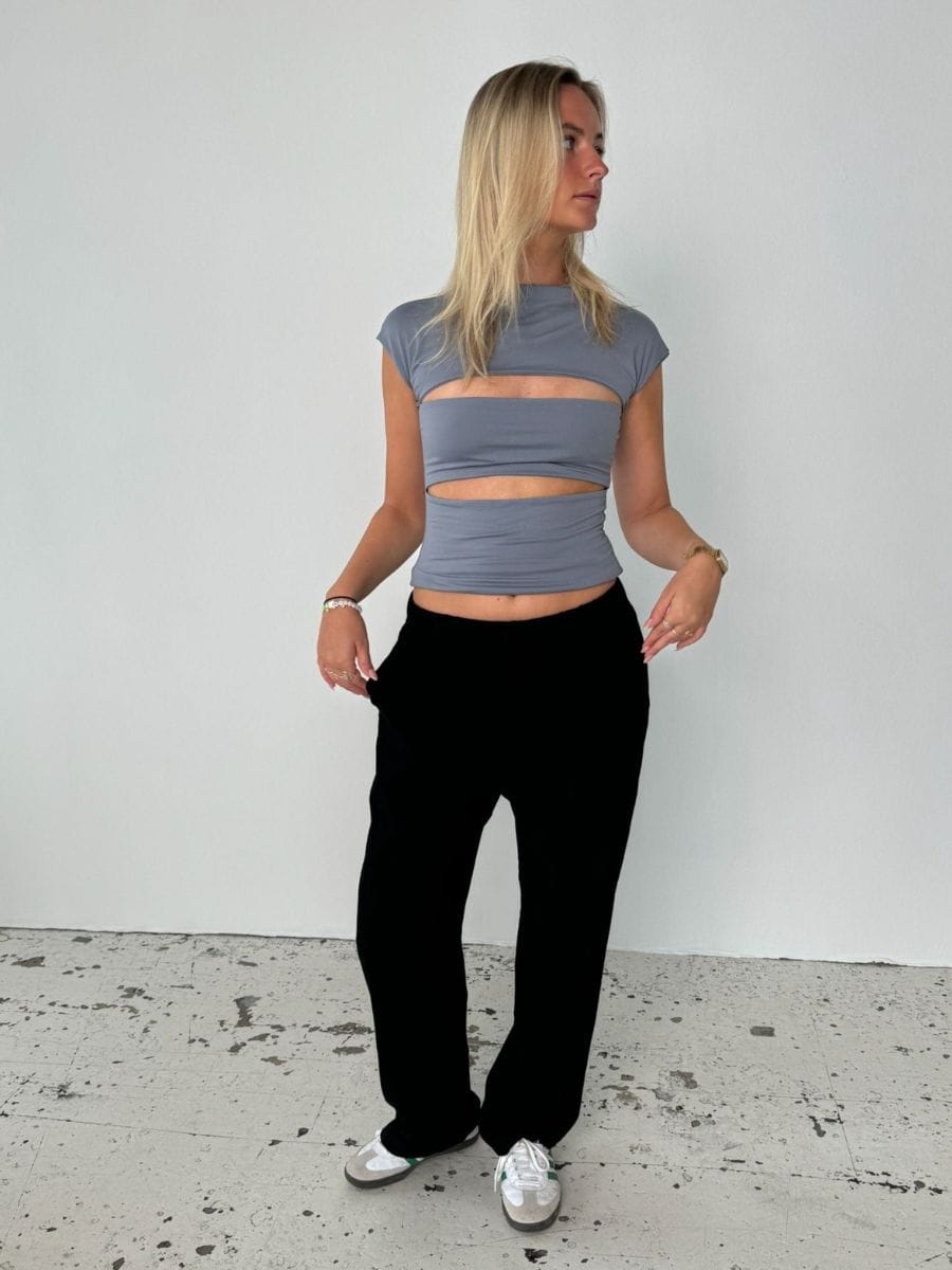 Charlotte Linen Pants Black