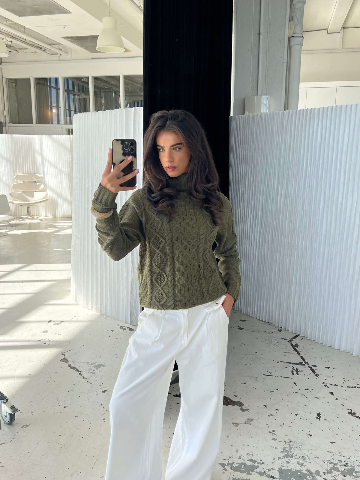 Elvira Turtleneck Sweater Dark Green
