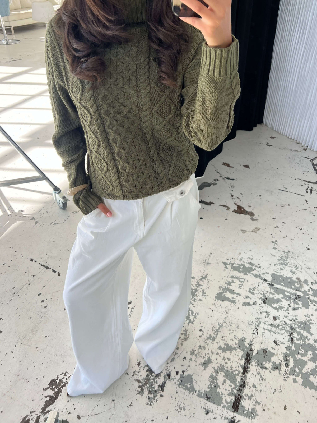Elvira Turtleneck Sweater Dark Green