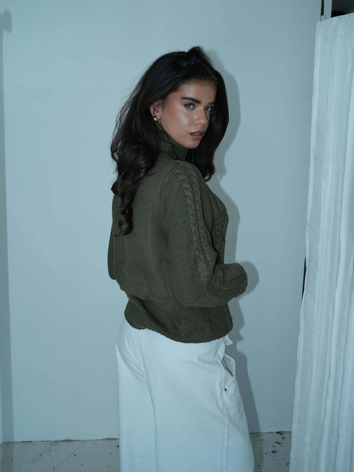 Elvira Turtleneck Sweater Dark Green