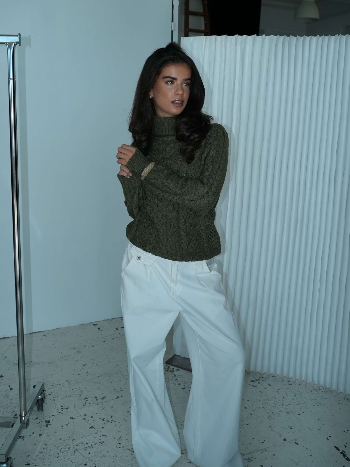 Elvira Turtleneck Sweater Dark Green
