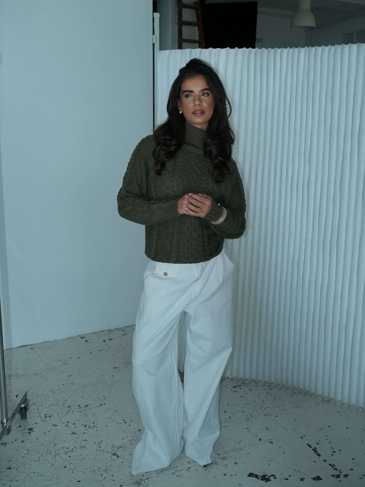 Elvira Turtleneck Sweater Dark Green