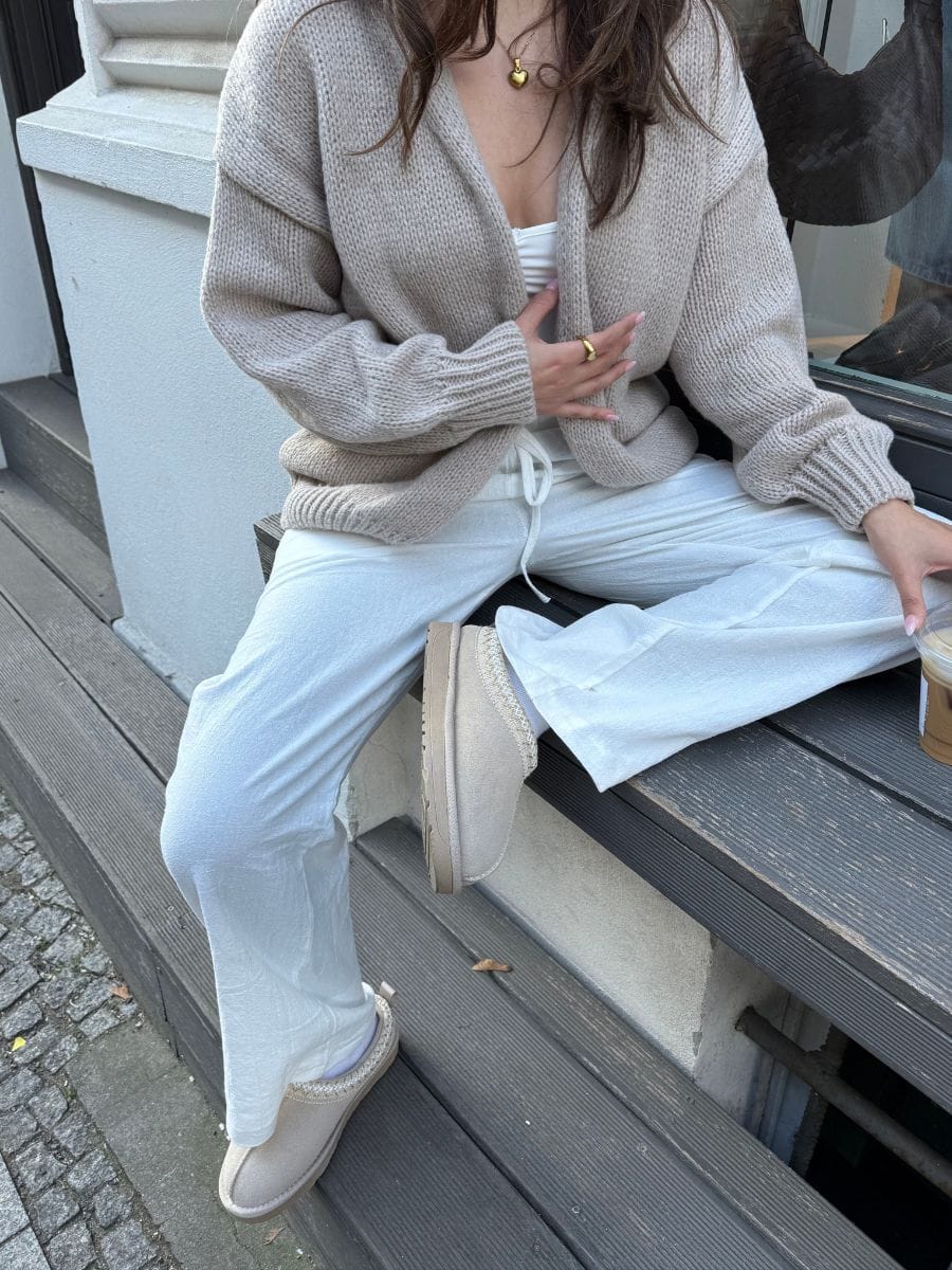Emery Knit Cardigan Beige