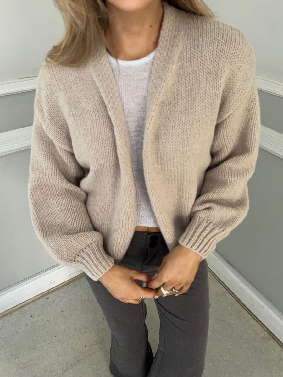 Emery Knit Cardigan Beige