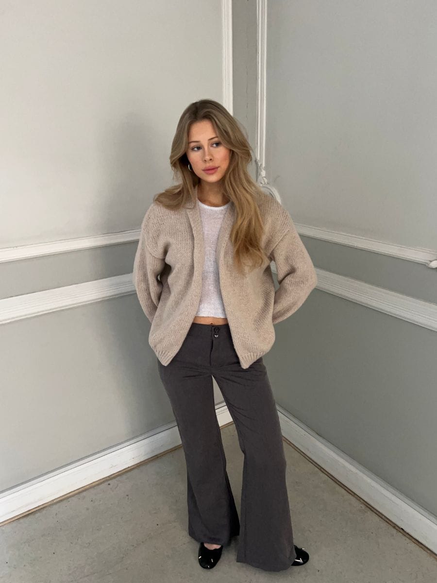 Emery Knit Cardigan Beige
