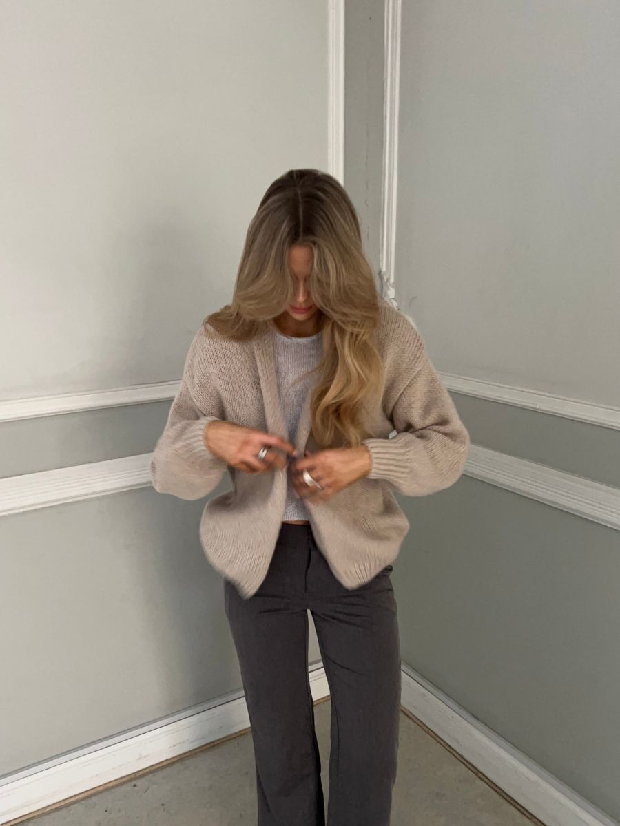 Emery knitted cardigan - Beige