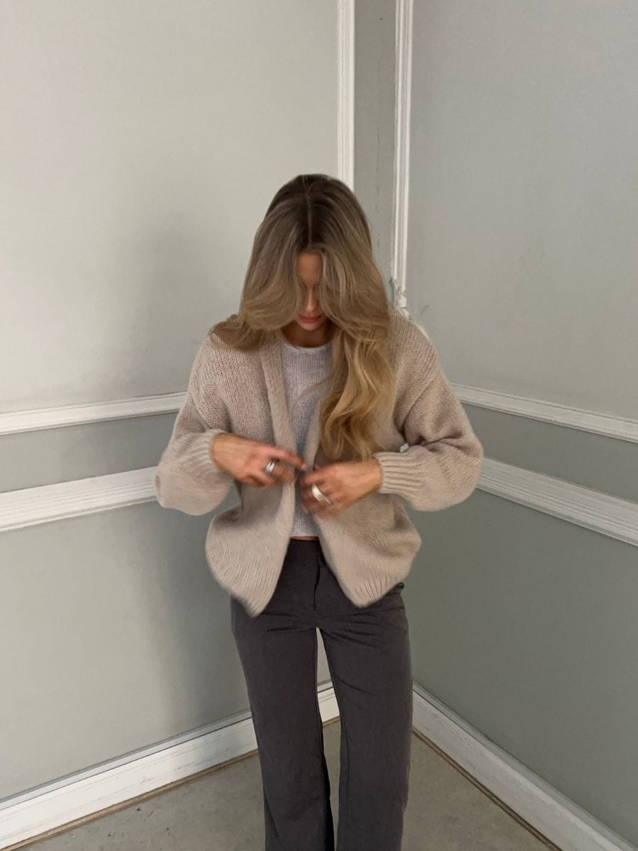 Emery Knit Cardigan Beige