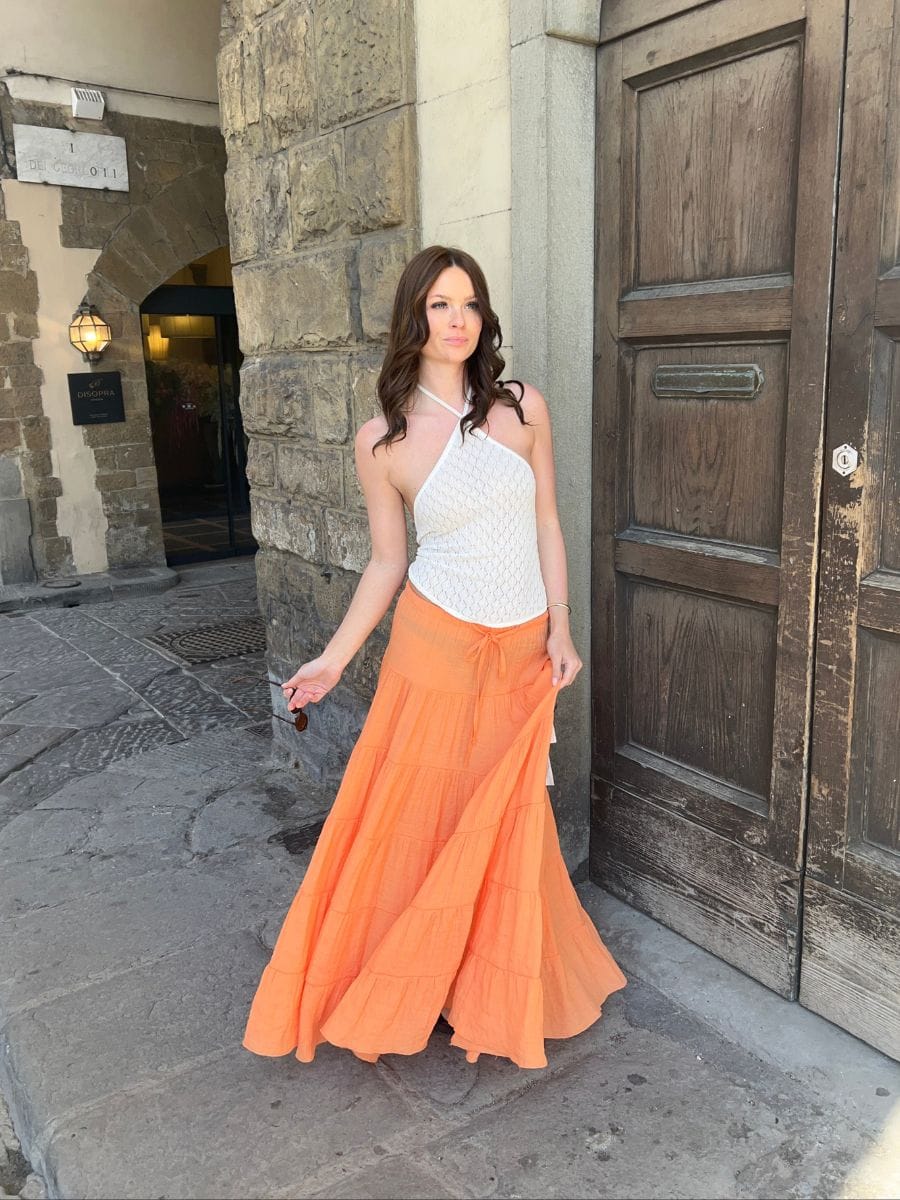 Emilia Maxi Skirt Orange