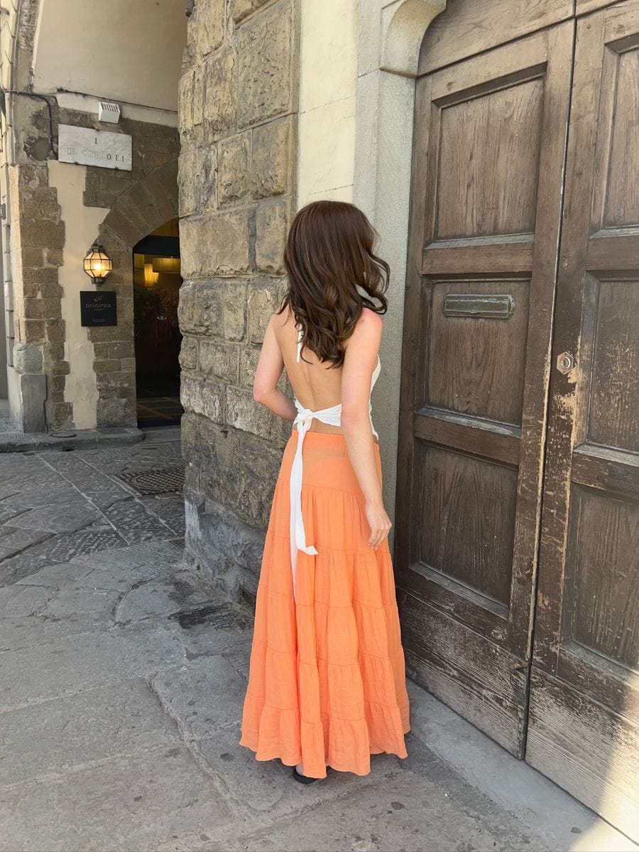 Emilia Maxi Skirt Orange