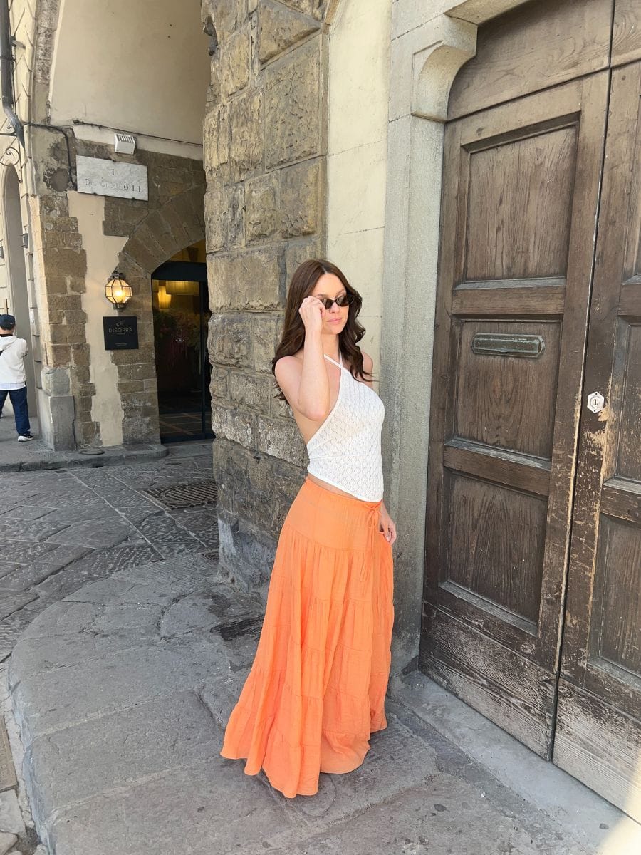 Emilia Maxi Skirt Orange