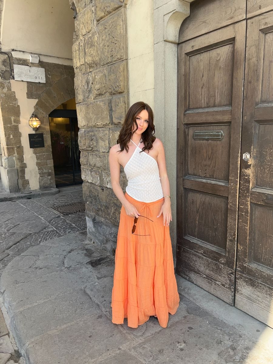 Emilia Maxi Skirt Orange