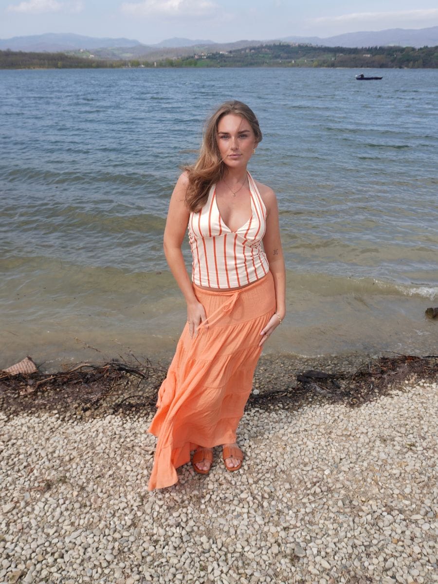 Emilia Maxi Skirt Orange