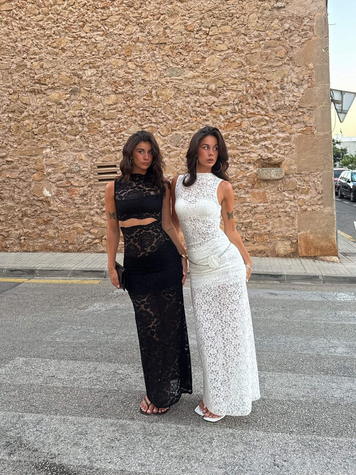 Rona Lace Dress White