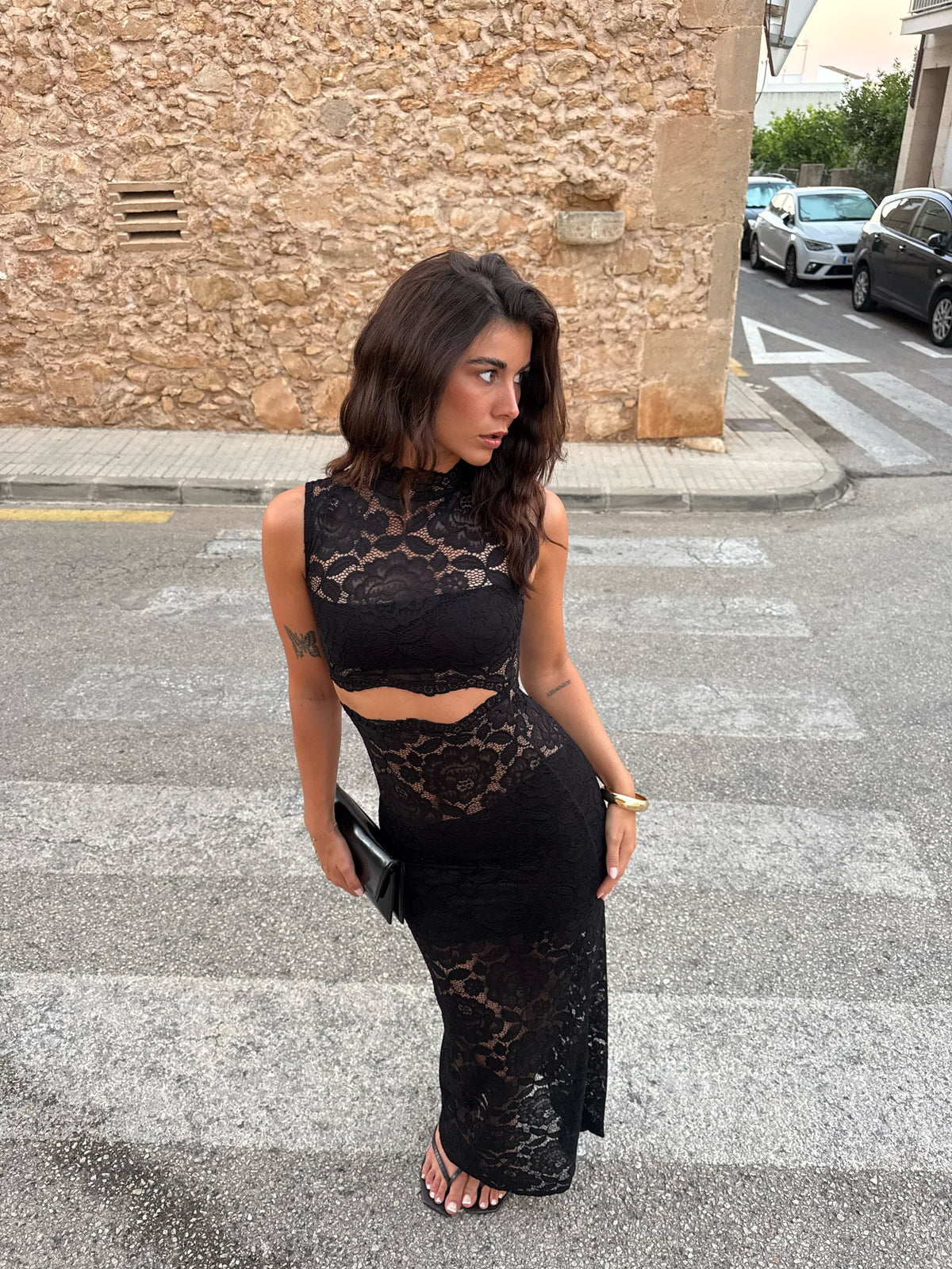 Lydia Lace Dress Black