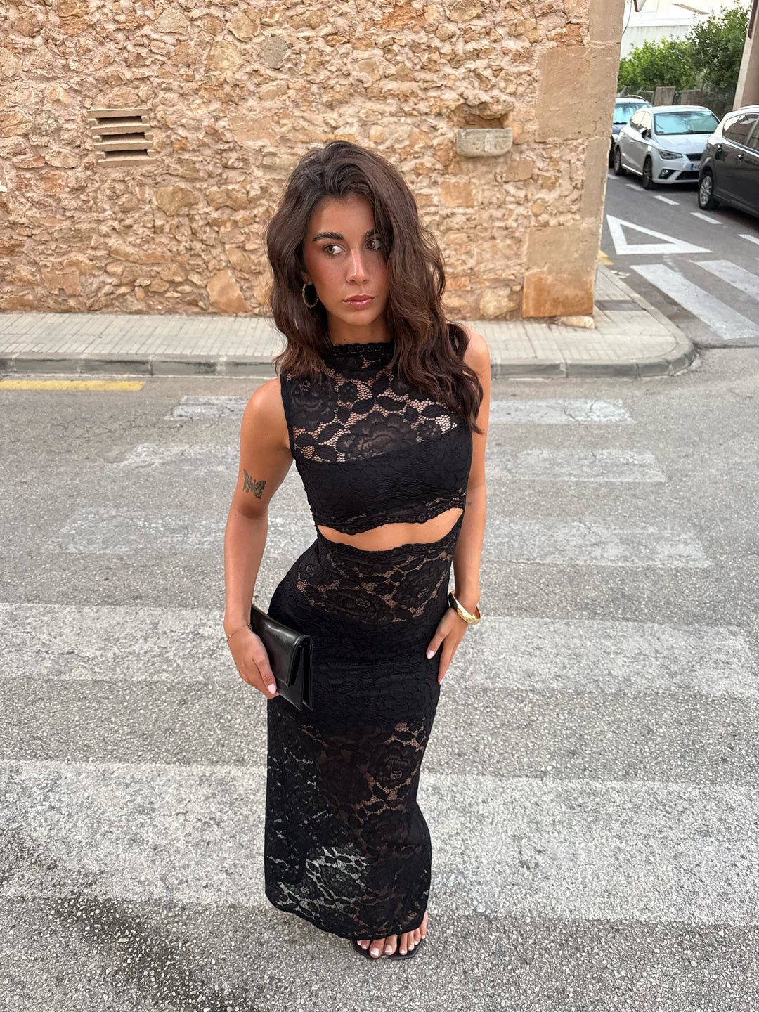 Lydia lace maxi dress