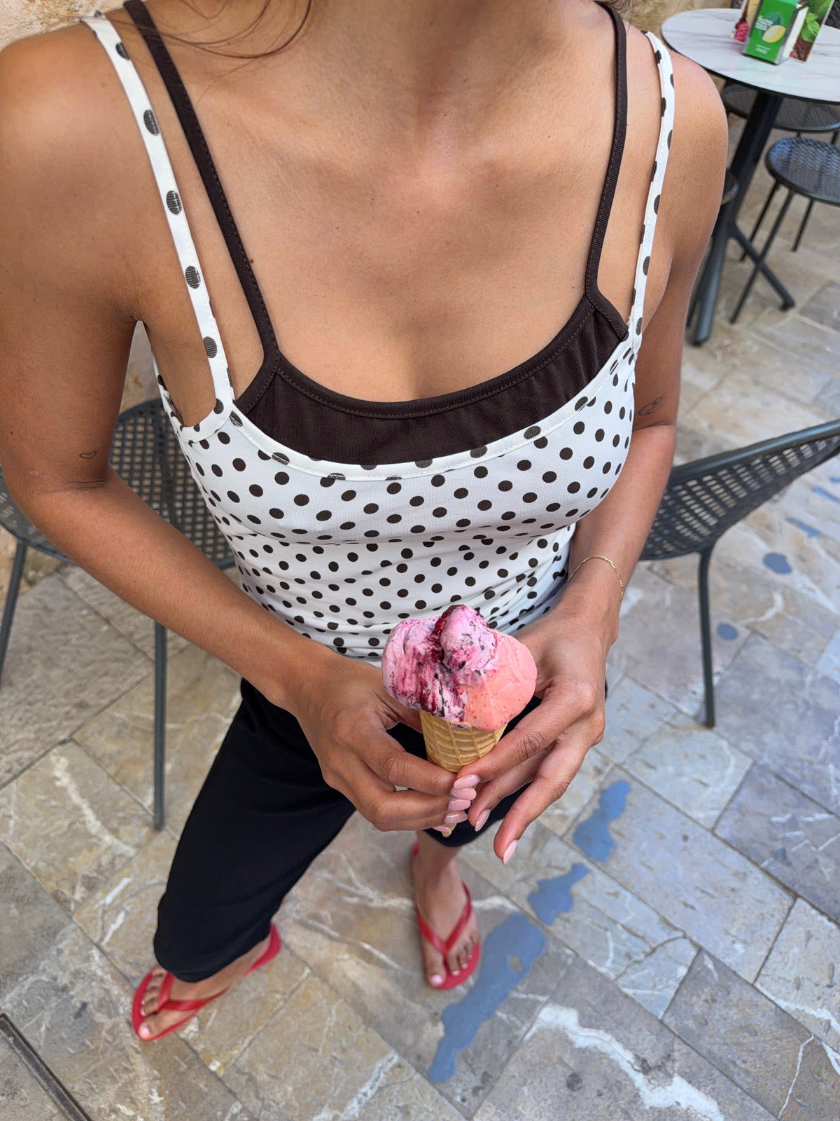 Vanja Double Top Brown