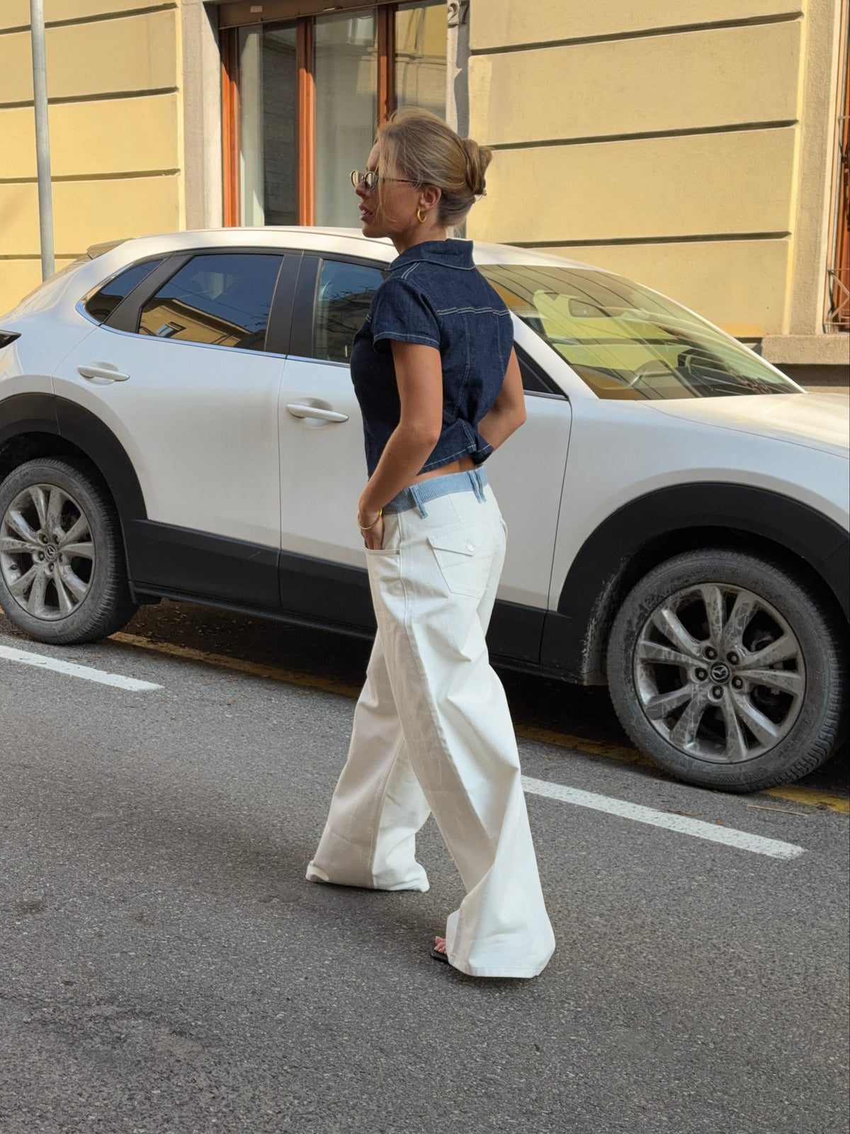 Bjørk Loose Jeans White