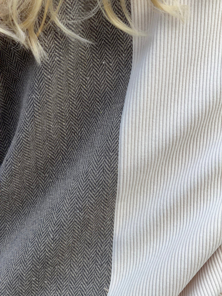 Anine double blazer - Cream White/Herringbone