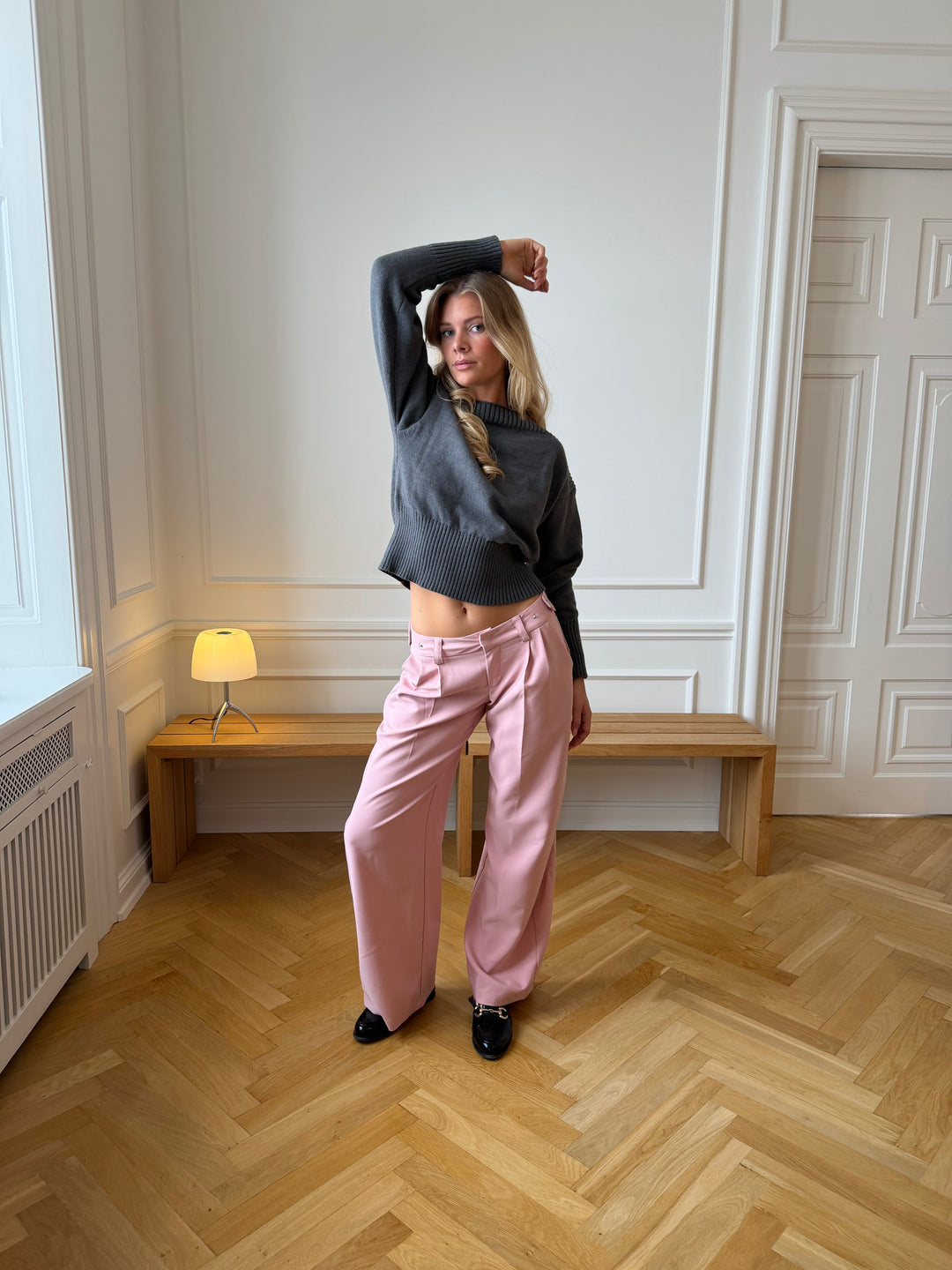 Lila loose suit pants - Dusty pink