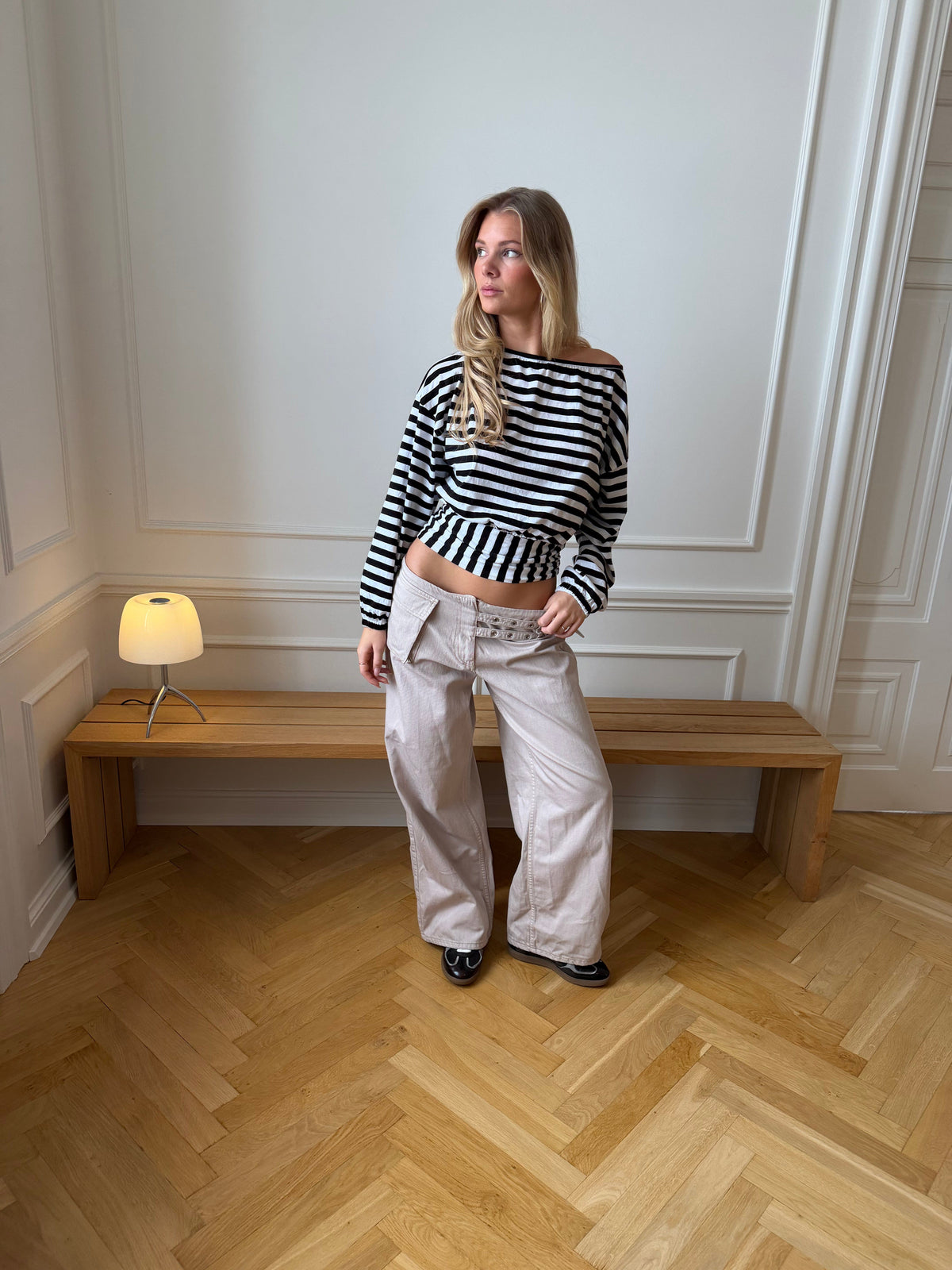 Ester Belt Detail Pants Taupe