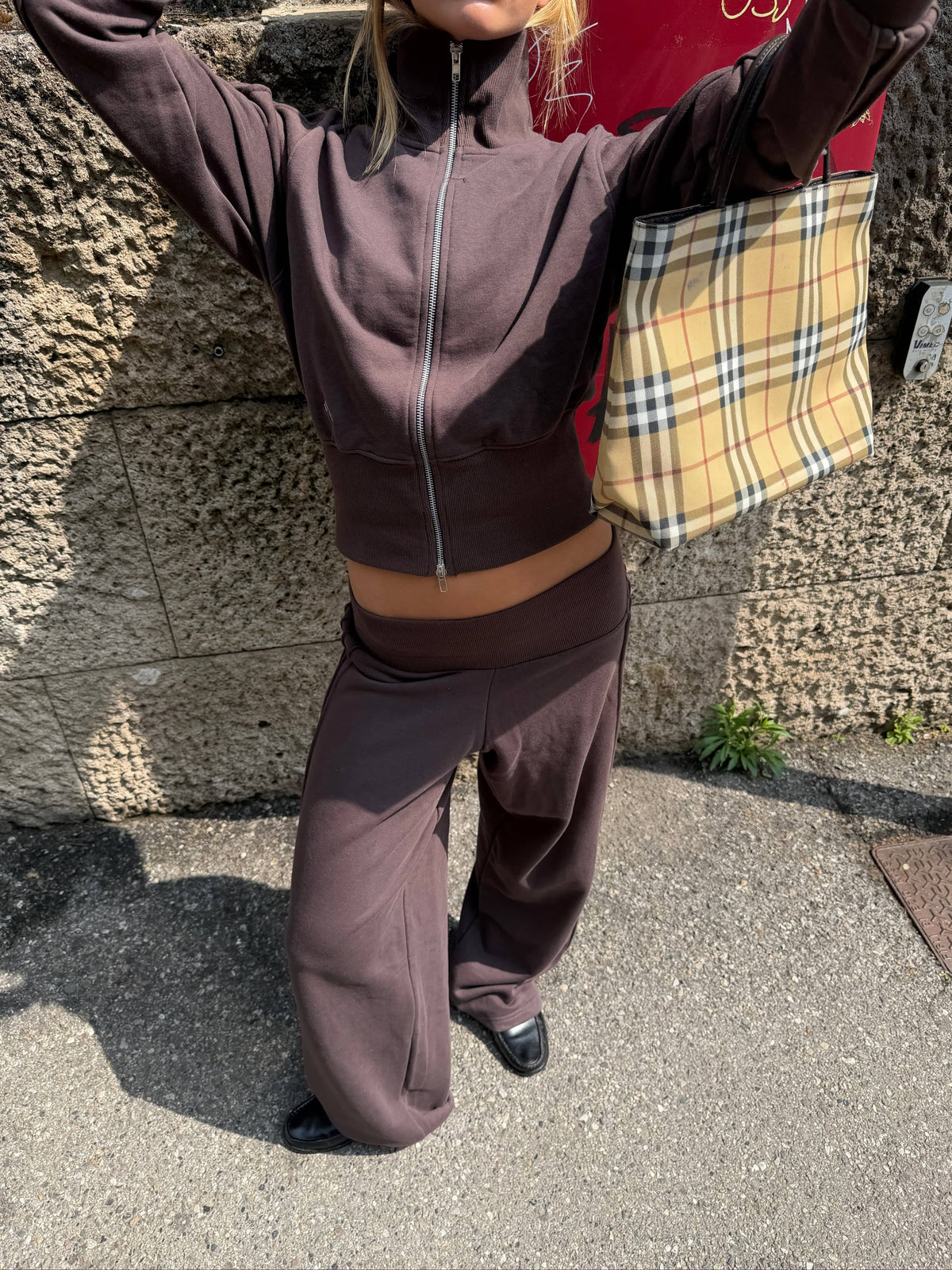 Kenya Zip Sweatshirt Brown