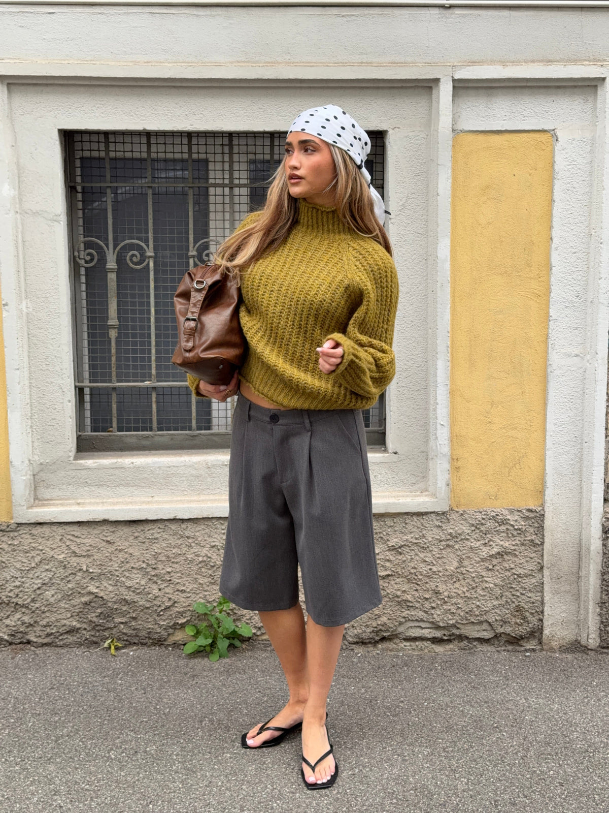Carla Chunky Sweater Olive Green