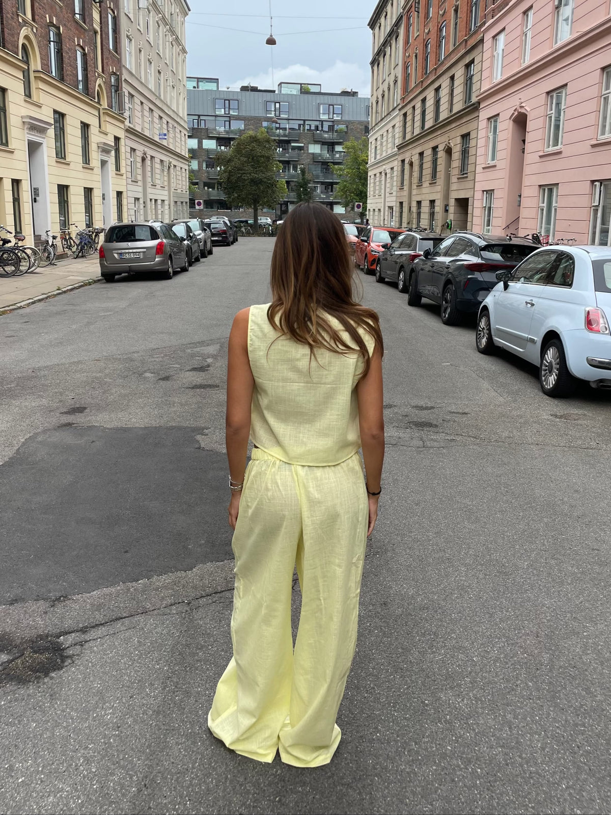 Elva Linen Vest Light Yellow