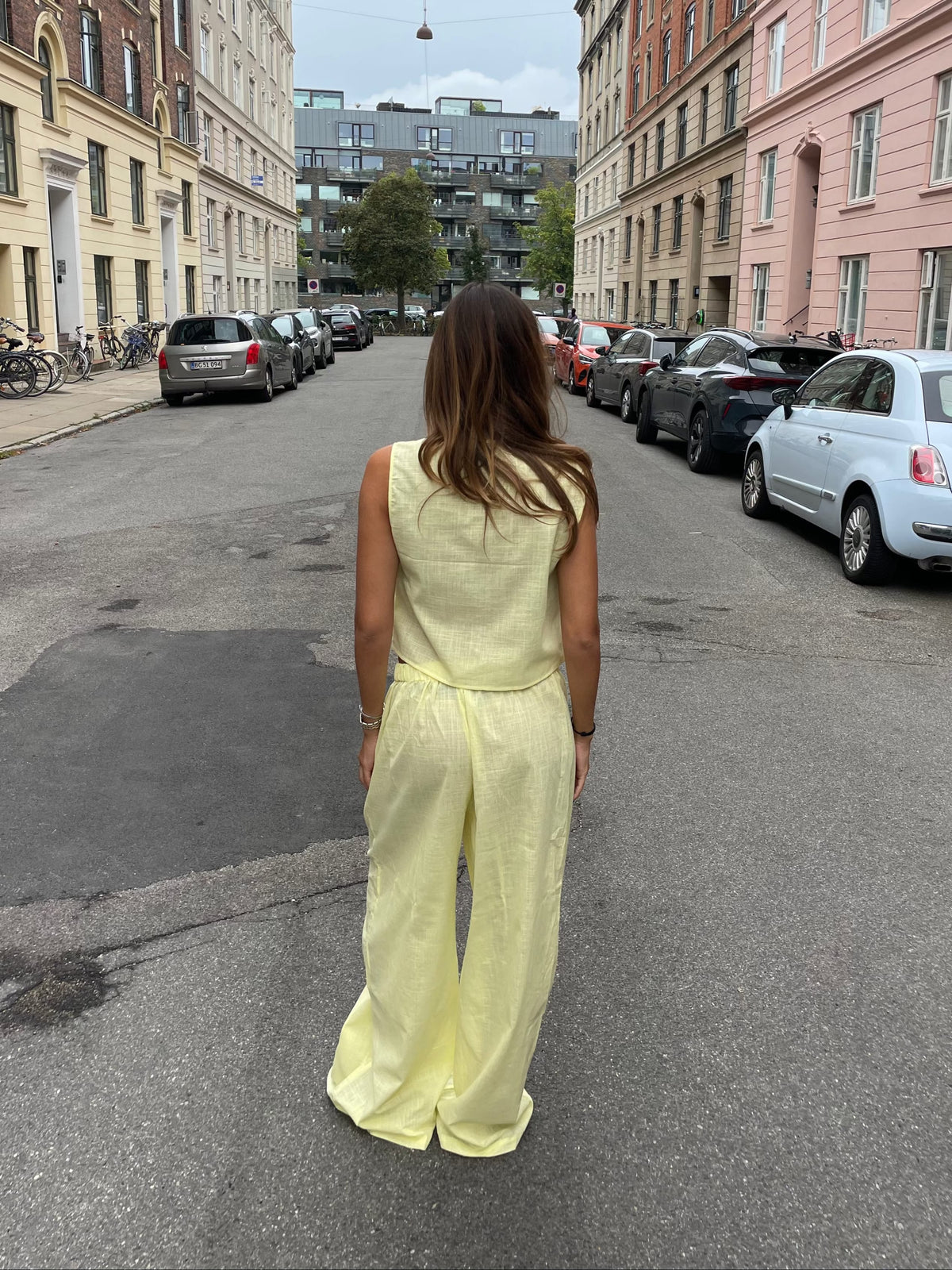 Elva Linen Pants Light Yellow