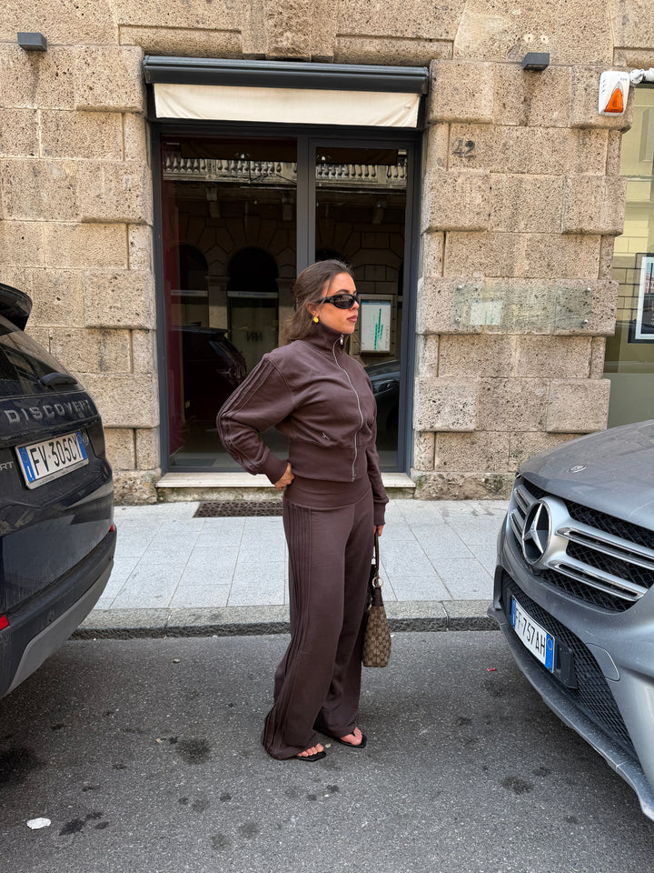 Kenya zip sweatshirt - Brown