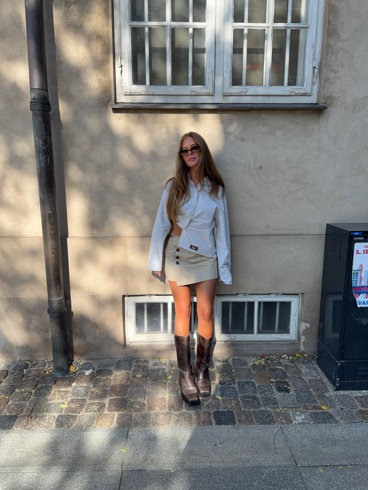 Ruby Mini Skirt Beige