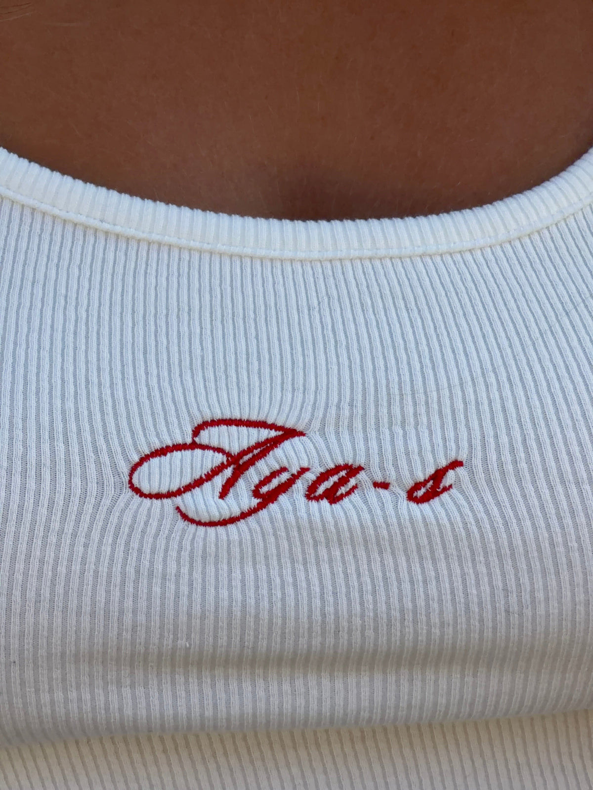 Leora Rib Top White