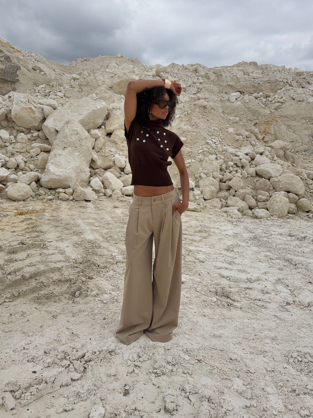 Holly loose suit pants