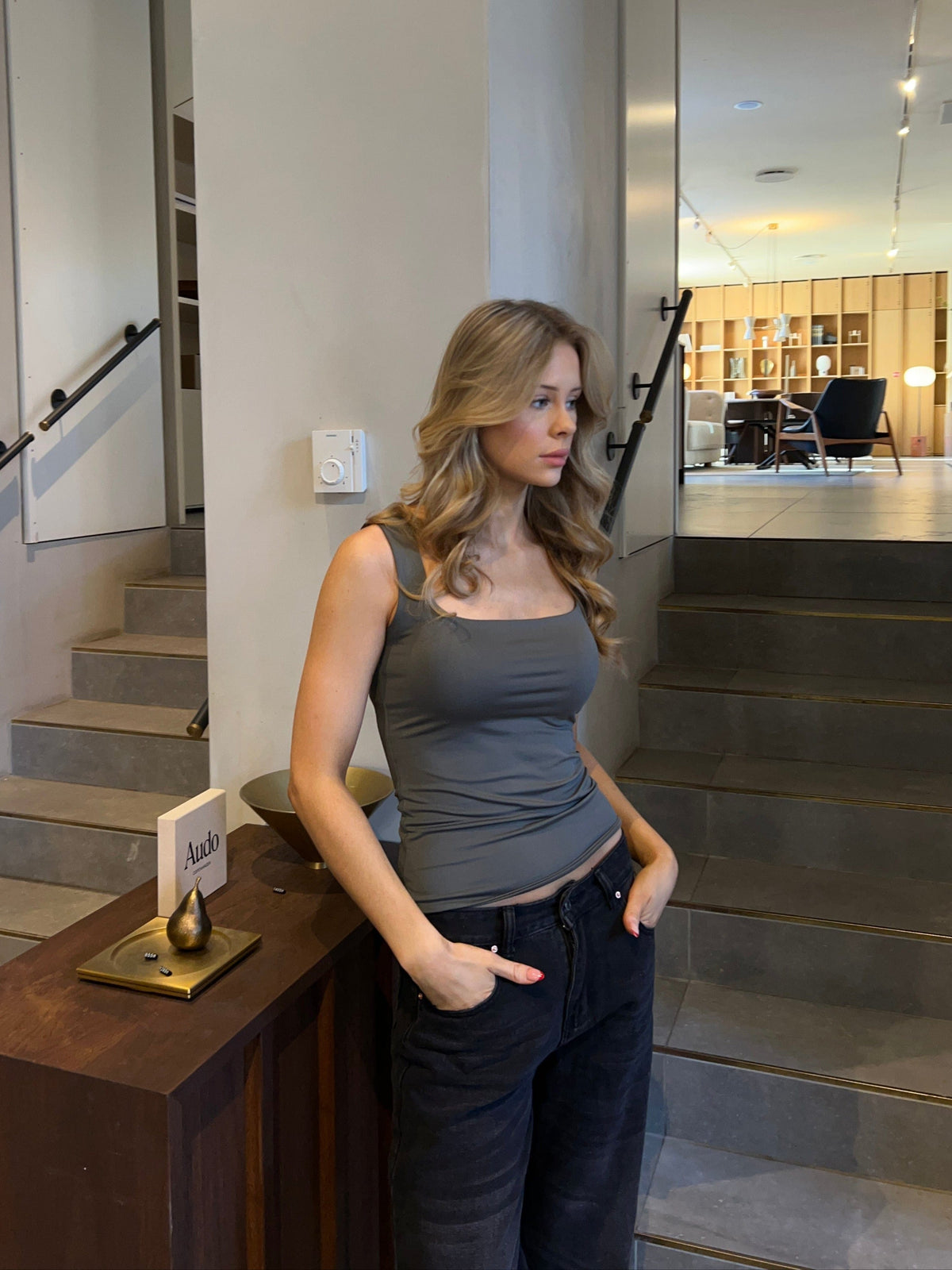 Nola Top Grey