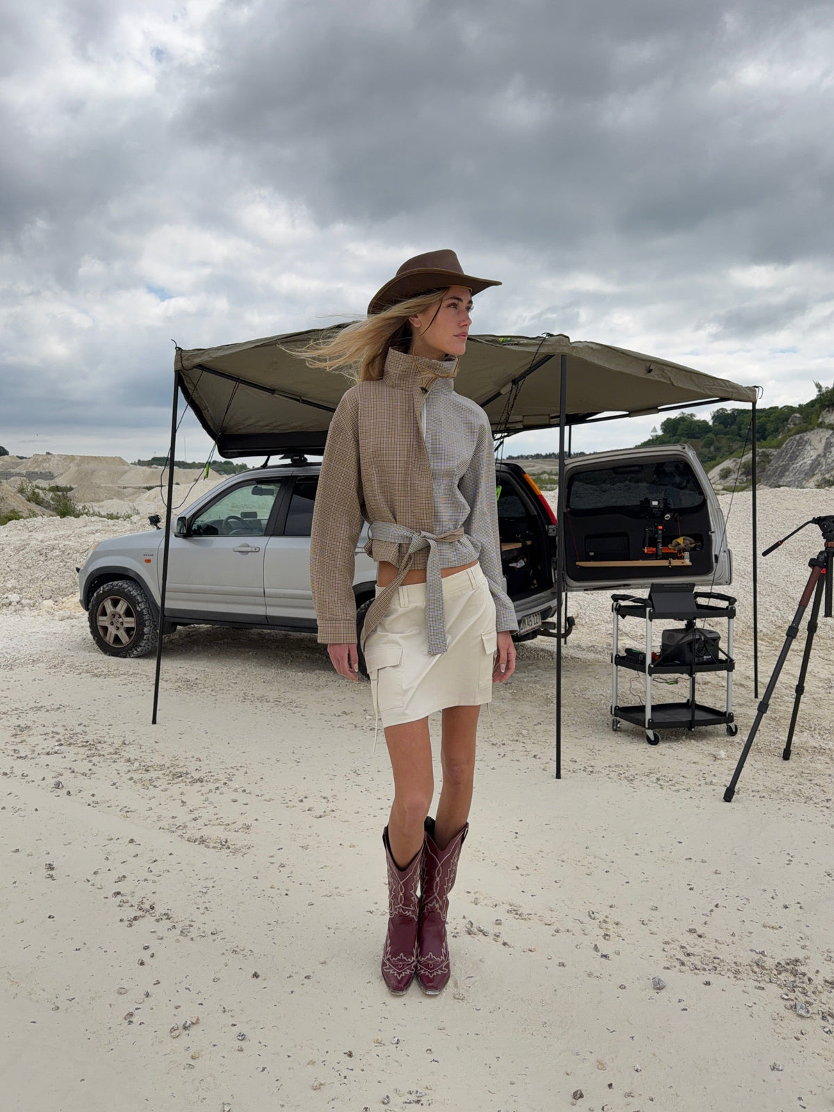 Kelly Cargo Skirt Cream