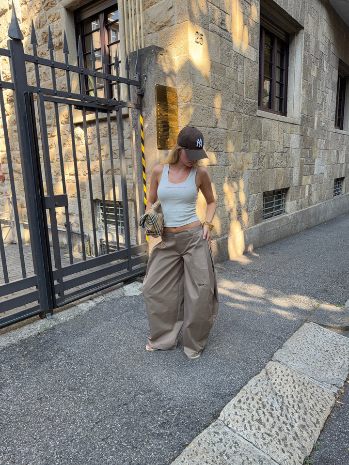 Paola deep pleats pants - Taupe