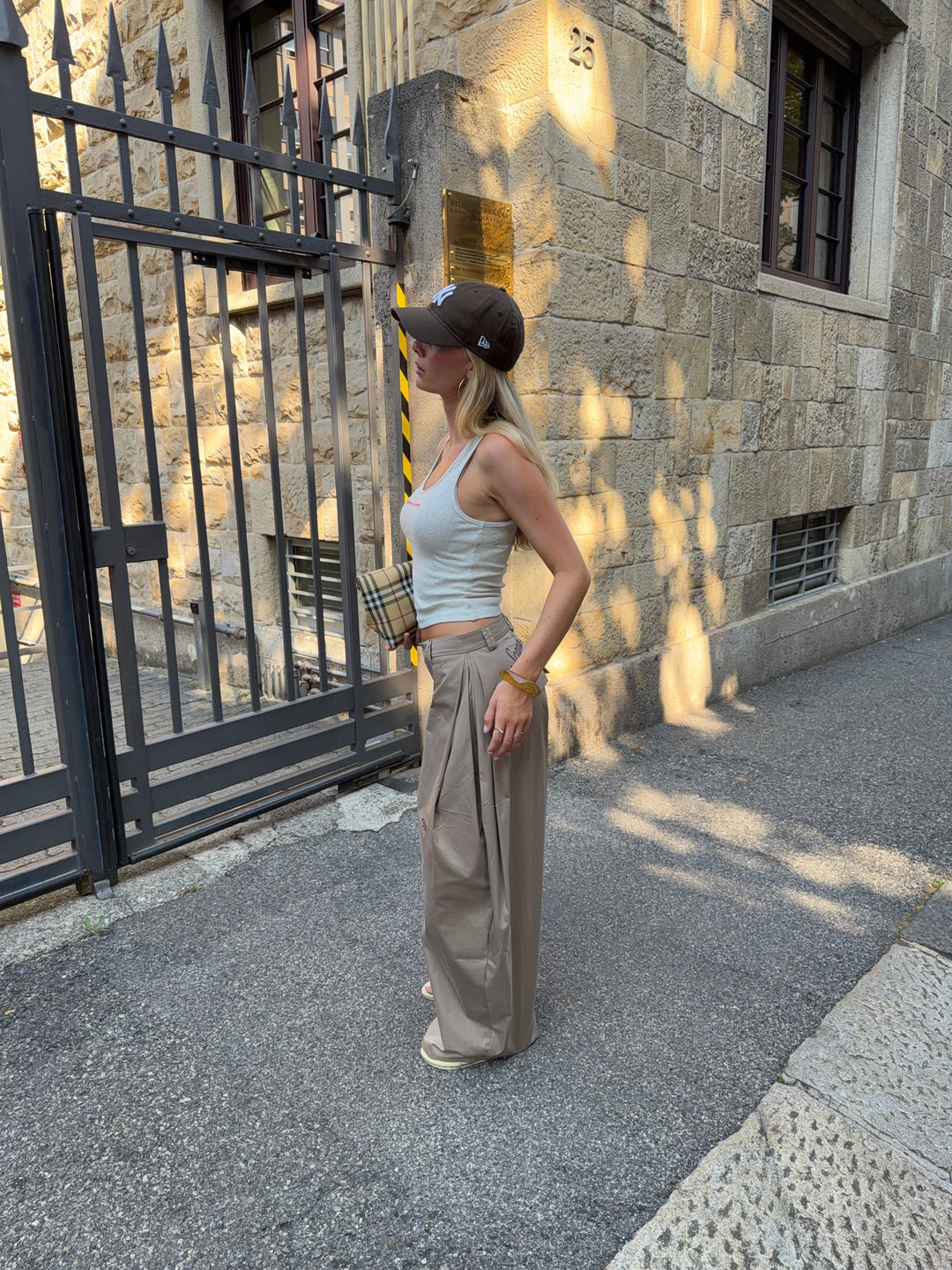 Paola deep pleats pants - Taupe