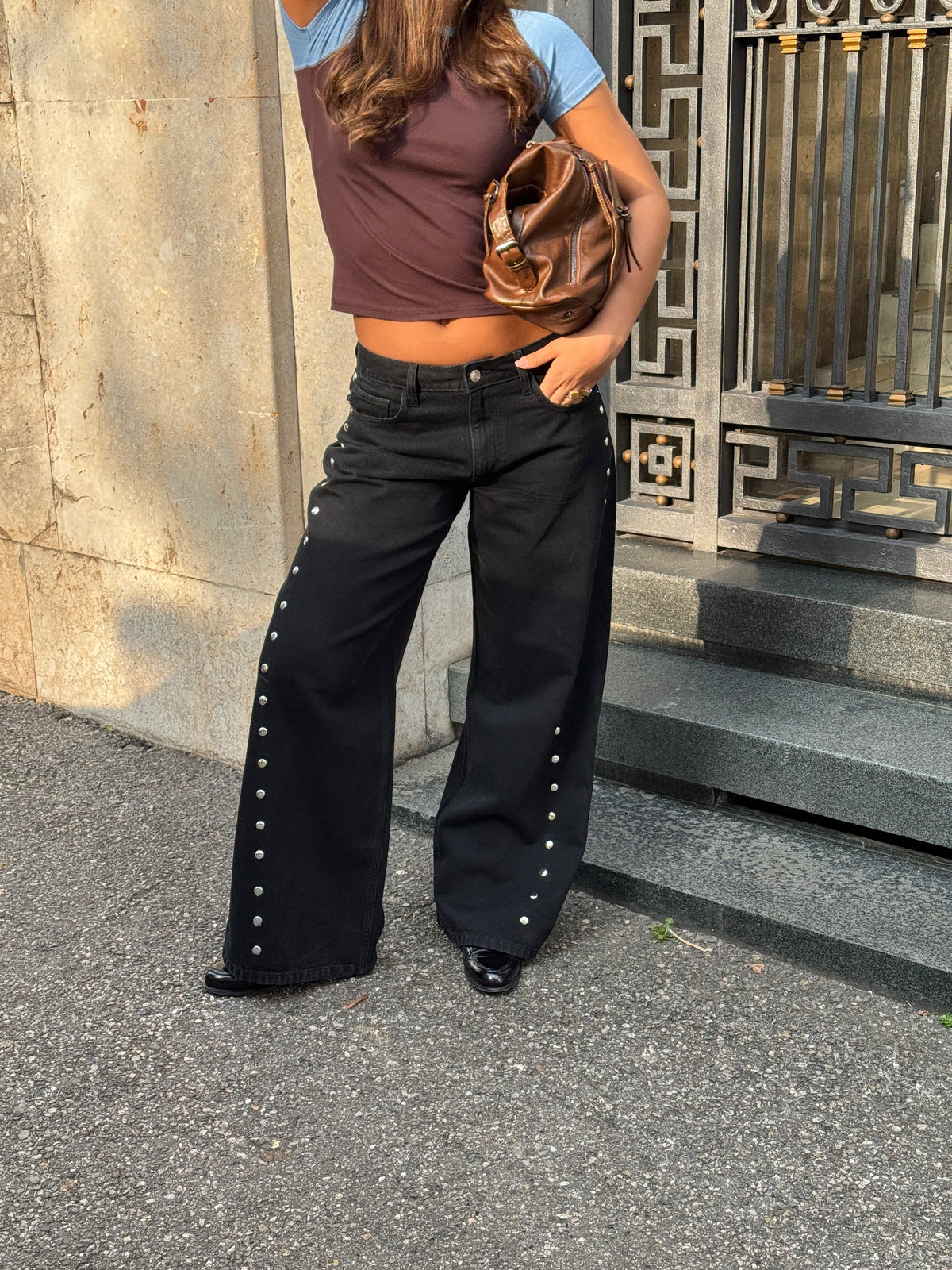 Gyda Studded Jeans Black