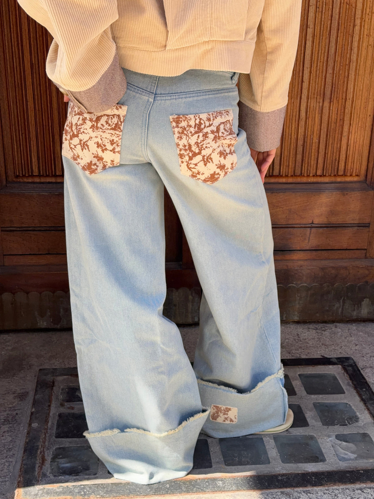 Isla Fold-Up Jeans Light Blue