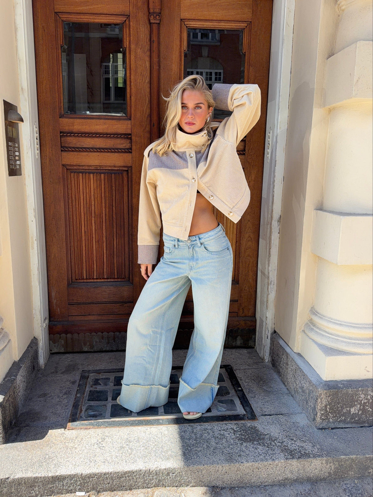 Isla Fold-Up Jeans Light Blue