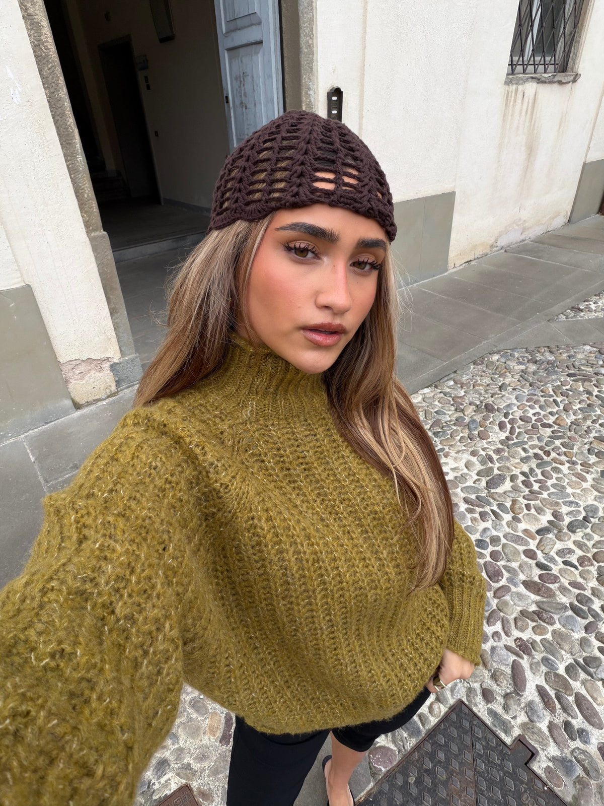Carla Chunky Sweater Olive Green