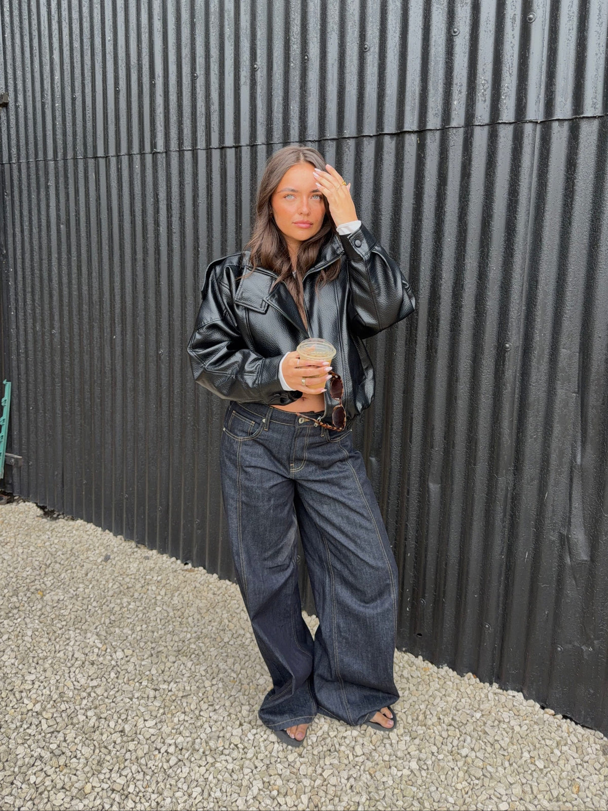 Estrid Baggy Jeans Dark Blue