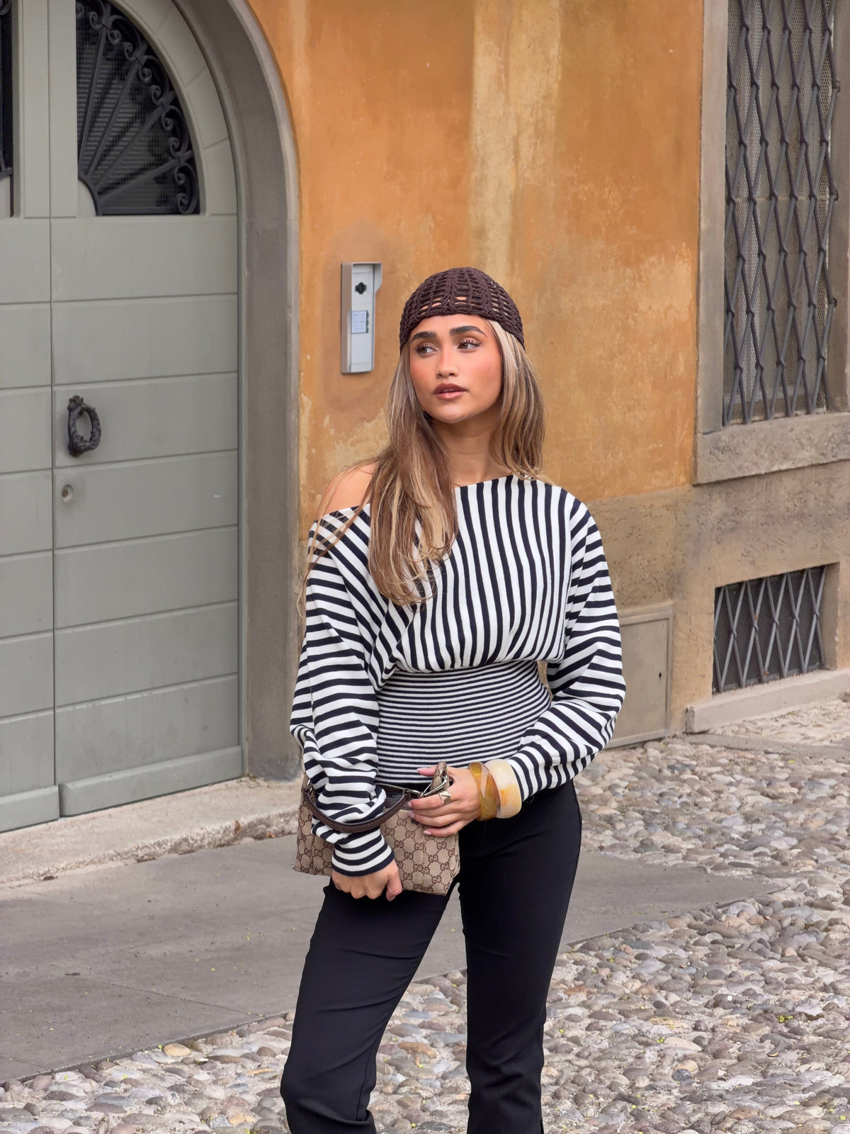 Kamma Striped Sweater Navy